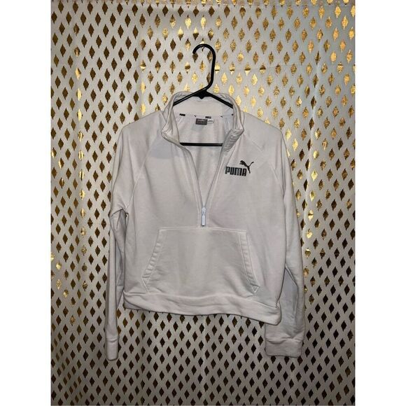 Puma half zip white sweater size S - Picture 1 of 5